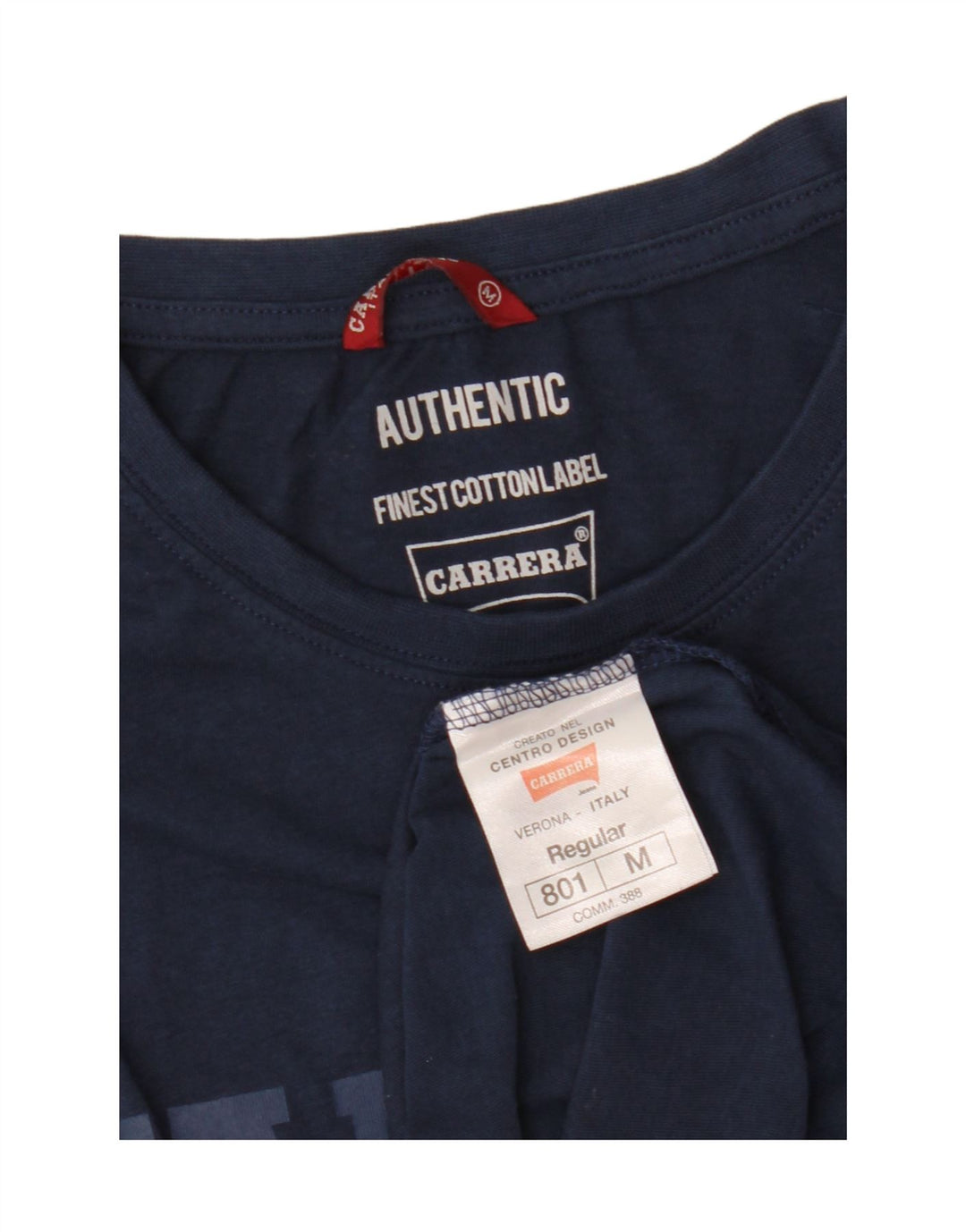 Męska koszulka z grafiką CARRERA Top, średnia, granatowa, bawełniana