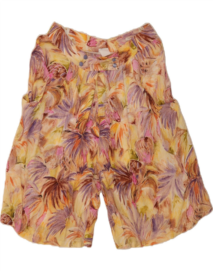 VINTAGE Womens Pegged Casual Shorts EU 40 Medium W32 Multicoloured Floral Vintage Vintage and Second-Hand Vintage from Messina Hembry 