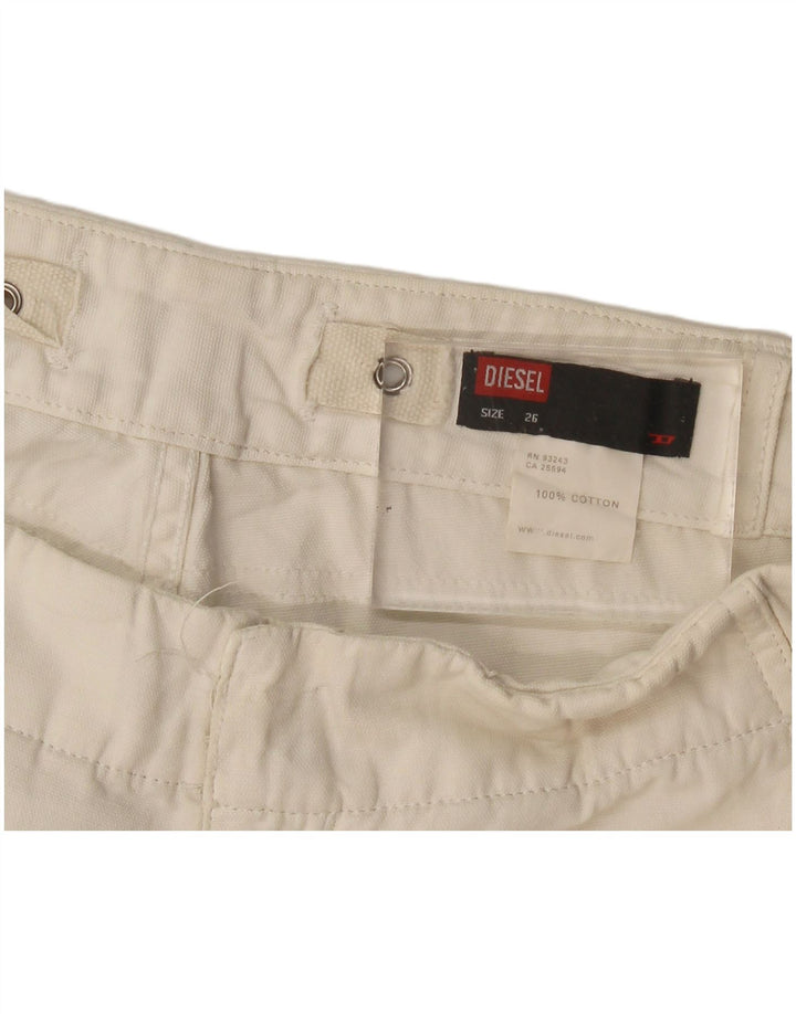 Damskie spodenki Chino Diesel W26 Małe, białe, bawełniane