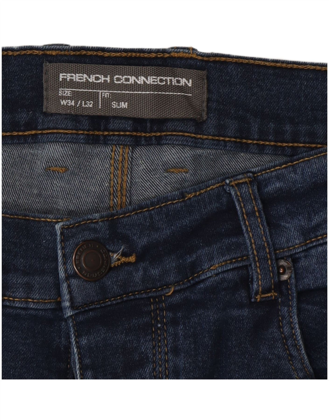 Jeansy męskie French Connection W34 L32 Niebieskie bawełniane