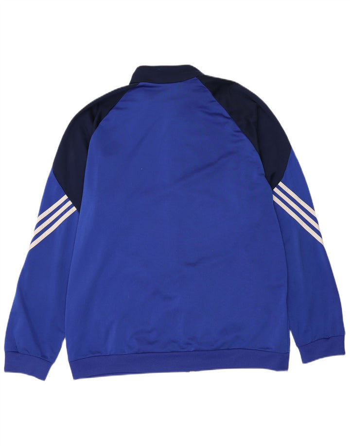 Adidas Męska bluza dresowa XL Niebieski poliester z blokami kolorów
