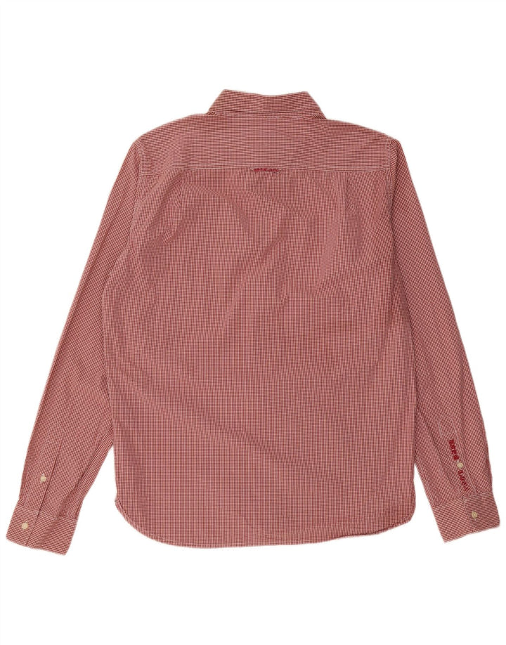 SUPERDRY Koszula męska XL, bawełniana czerwona kratka