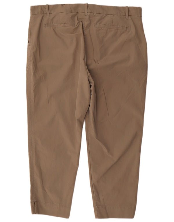Marks & Spencer Womens Tapered Capri Trousers UK 20 2XL W38 L25 Beige