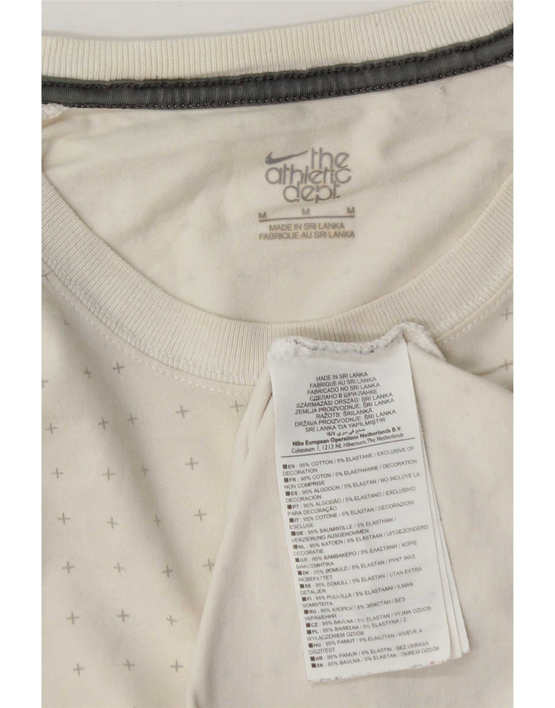 T-shirt męski Nike, bawełniany, średni, biały w cętki
