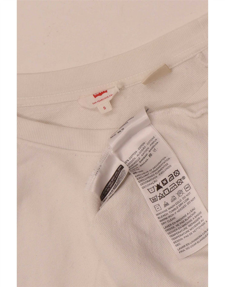 Męska bluza z grafiką Levi's, mała, biała, bawełniana