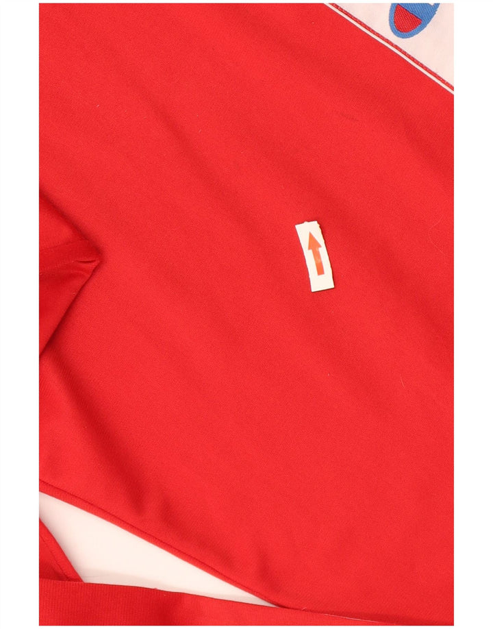 Męskie spodnie dresowe Champion Graphic XL, poliester w kolorze czerwonym, z blokami kolorów