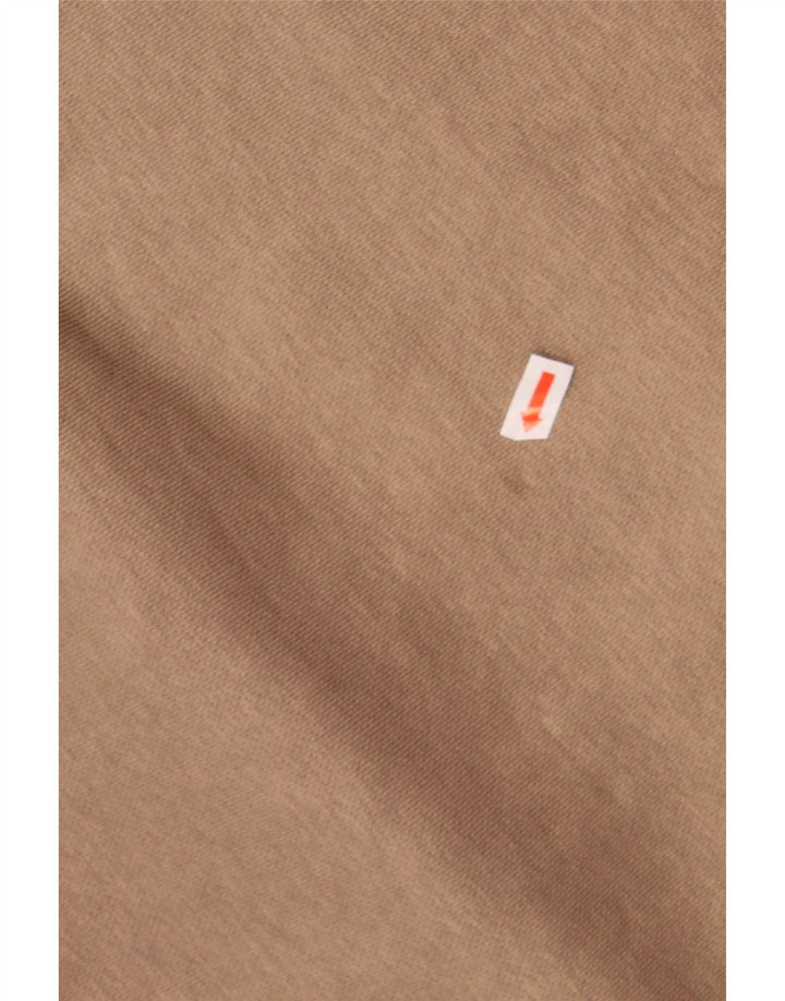 NIKE Mens Zip Hoodie Sweater Medium Brown Cotton