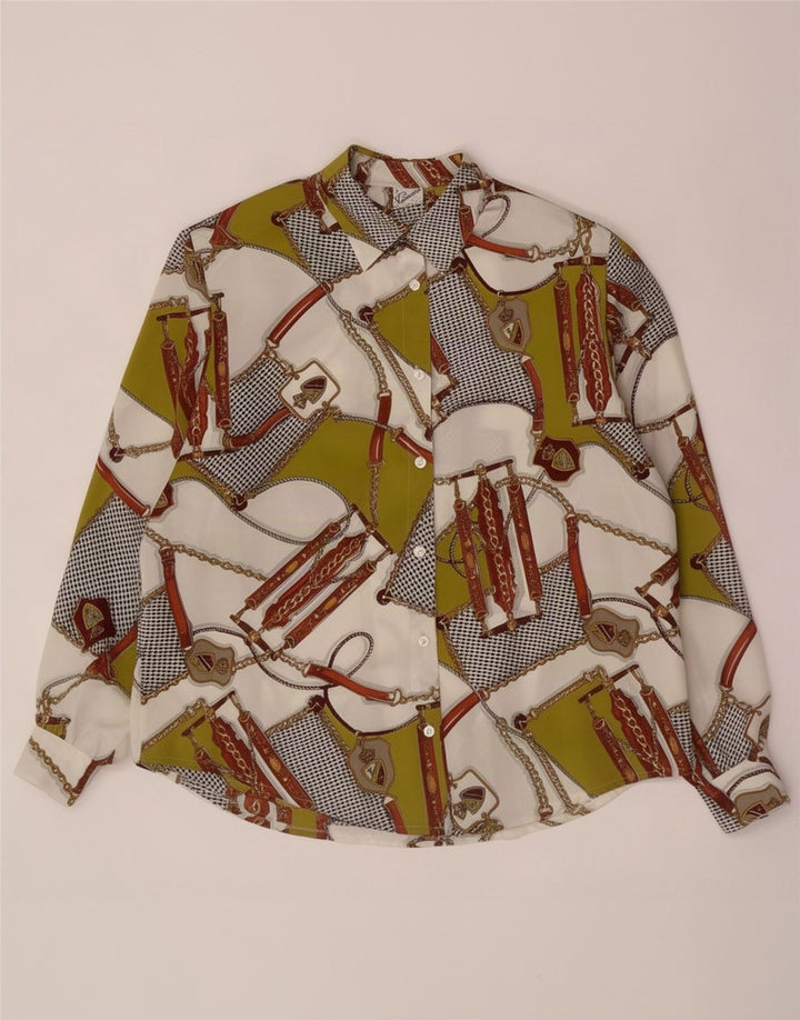 Damska bluzka koszulowa Primavera Firenze w abstrakcyjny wzór UK 14 Large Multicol