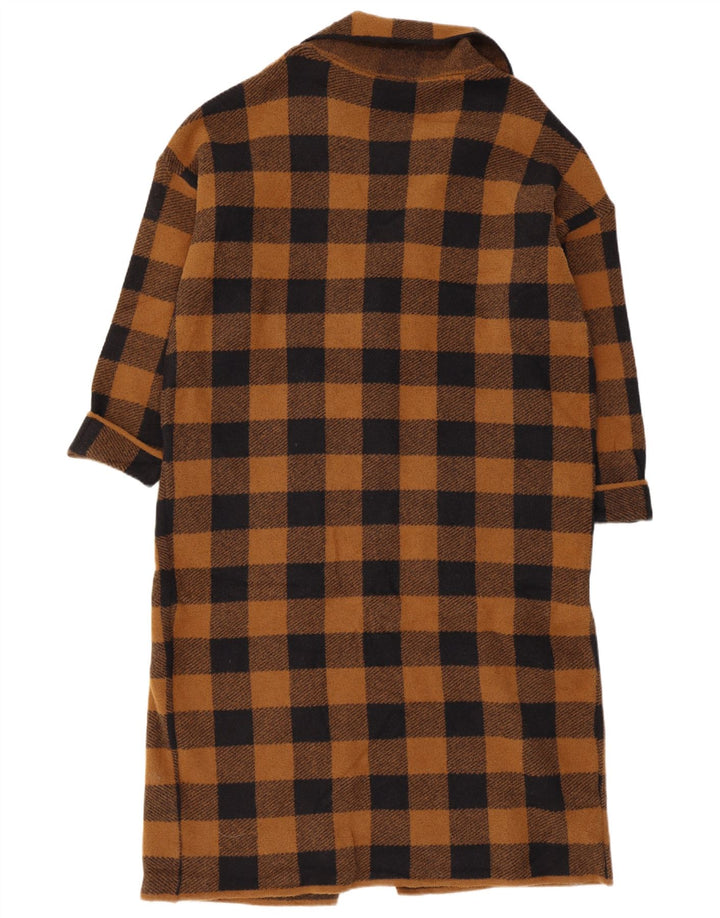 Damski płaszcz oversize Zara UK 10 Small Brown Gingham Nylon