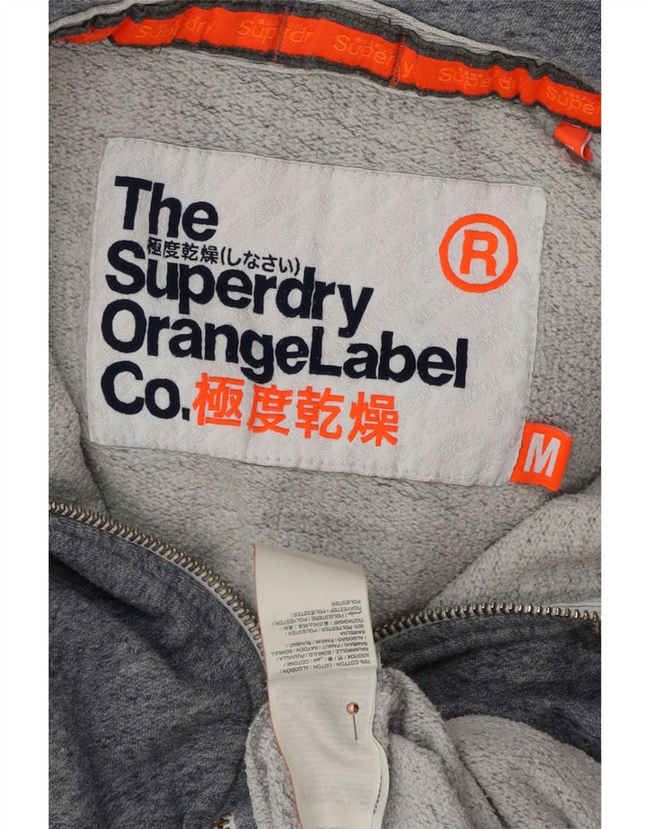 Męski sweter z kapturem i zamkiem Superdry Średni niebieski, bawełniany w cętki