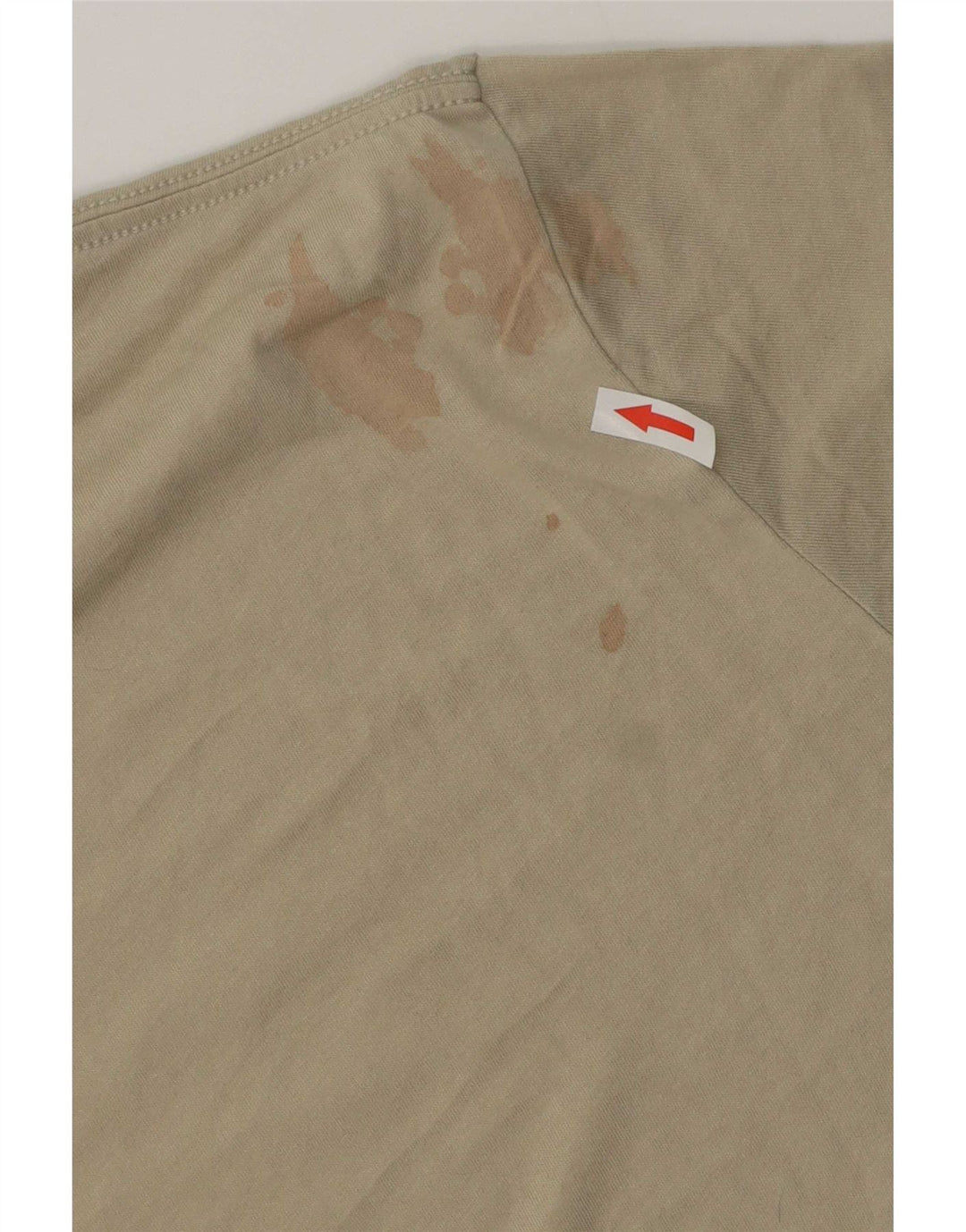 Under Armour Męski T-shirt Top Średni Beżowy Bawełniany