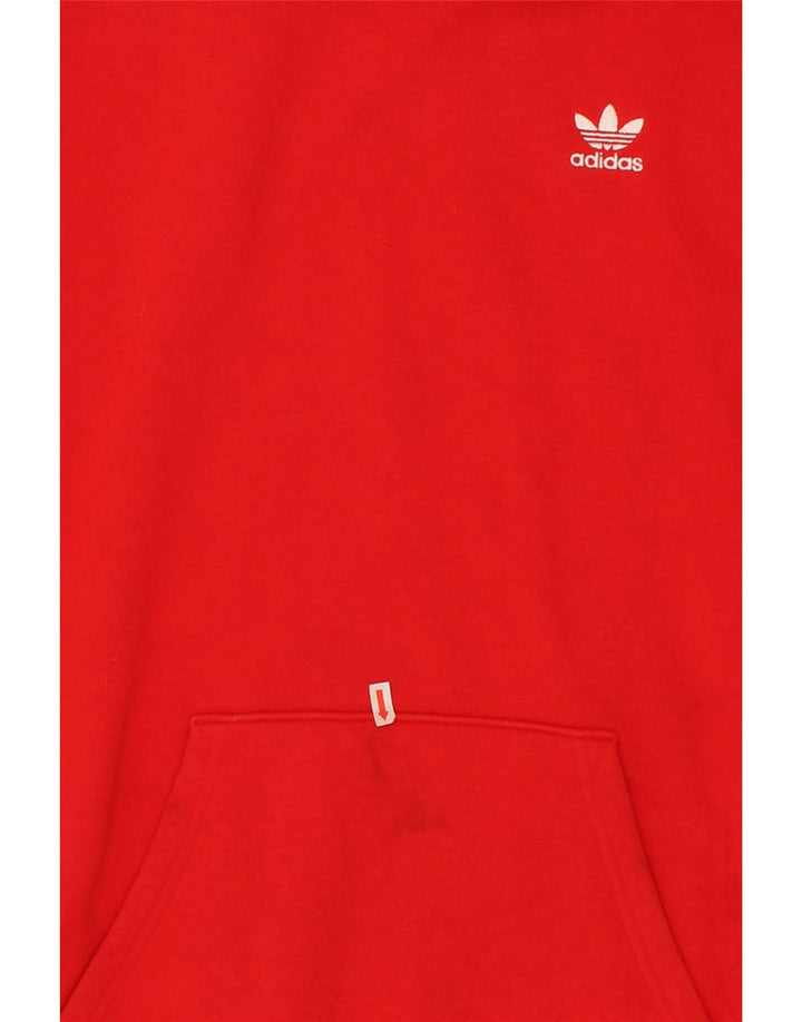 ADIDAS Mens Hoodie Jumper Medium Red Cotton Vintage Adidas and Second-Hand Adidas from Messina Hembry 