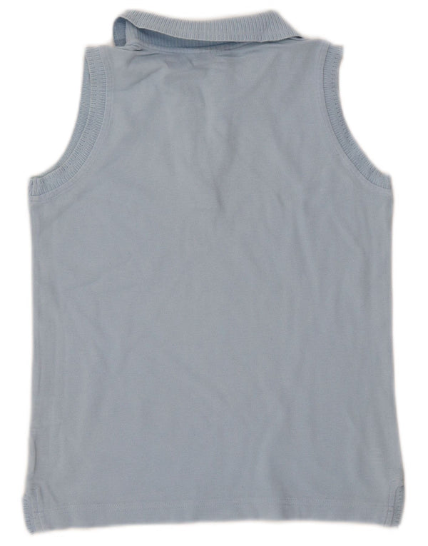 Damska koszulka polo bez rękawów CHAMPION UK 10, mała, niebieska bawełniana