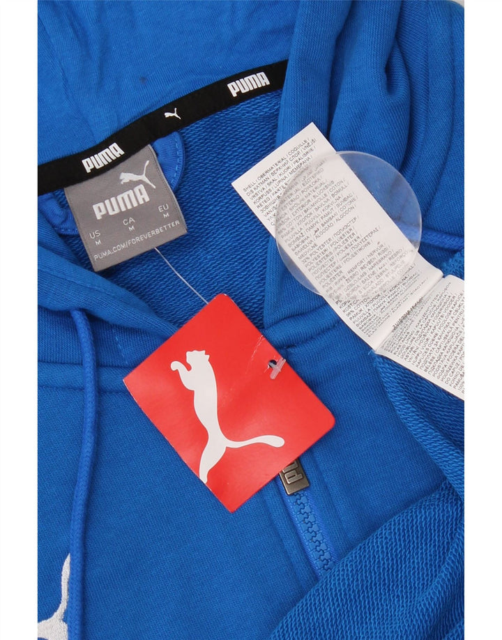 Męski sweter Puma z kapturem i zamkiem, średni niebieski, bawełniany