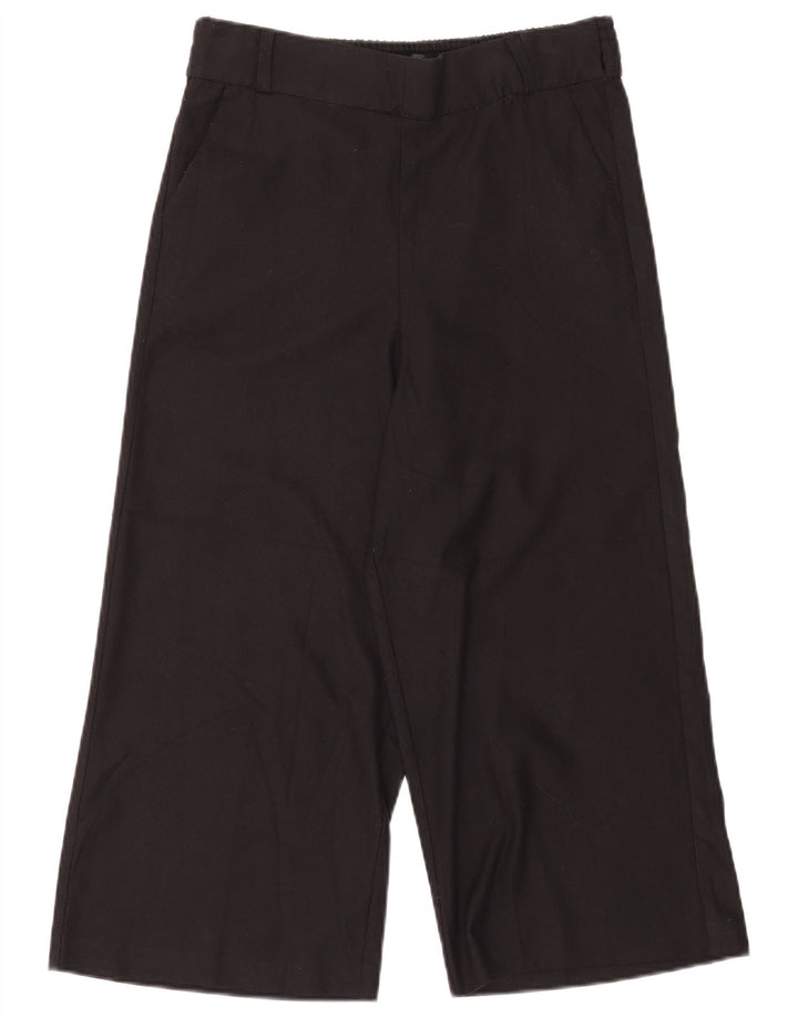 Spodnie damskie Zara Capri z szerokimi nogawkami, duże W30 L20, czarne