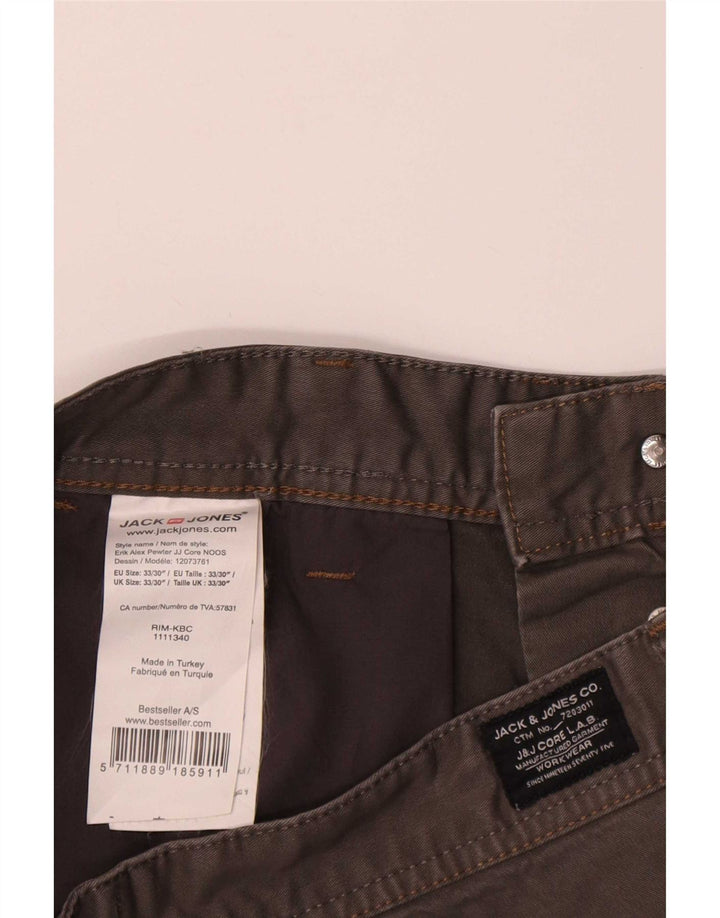 Męskie spodenki chino Jack & Jones, średnie W33, szara bawełna