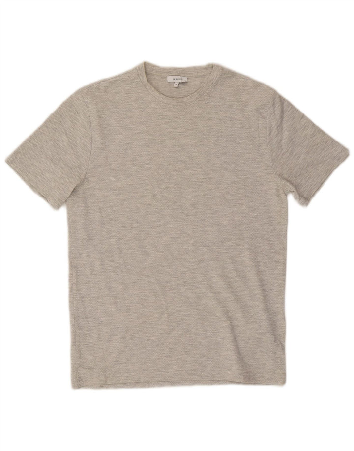 Męska koszulka T-shirt Reiss, średnia, szara, bawełniana nakrapiana