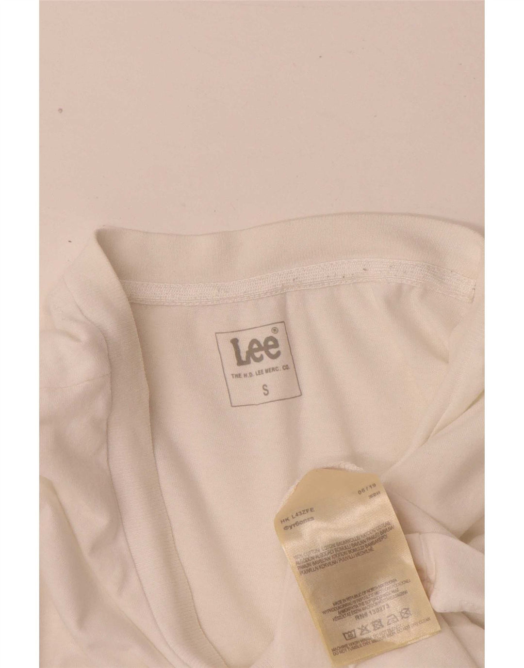 Męski T-shirt Lee z grafiką, mały, biały, bawełniany