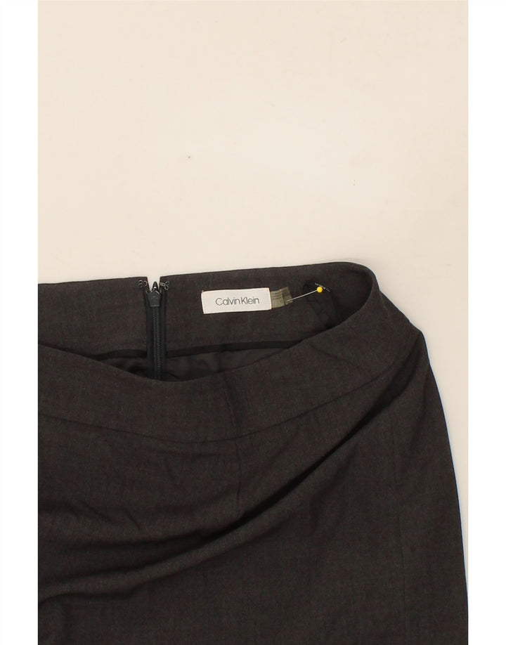 CALVIN KLEIN Womens Pencil Skirt US 12 Large W30  Grey Vintage Calvin Klein and Second-Hand Calvin Klein from Messina Hembry 