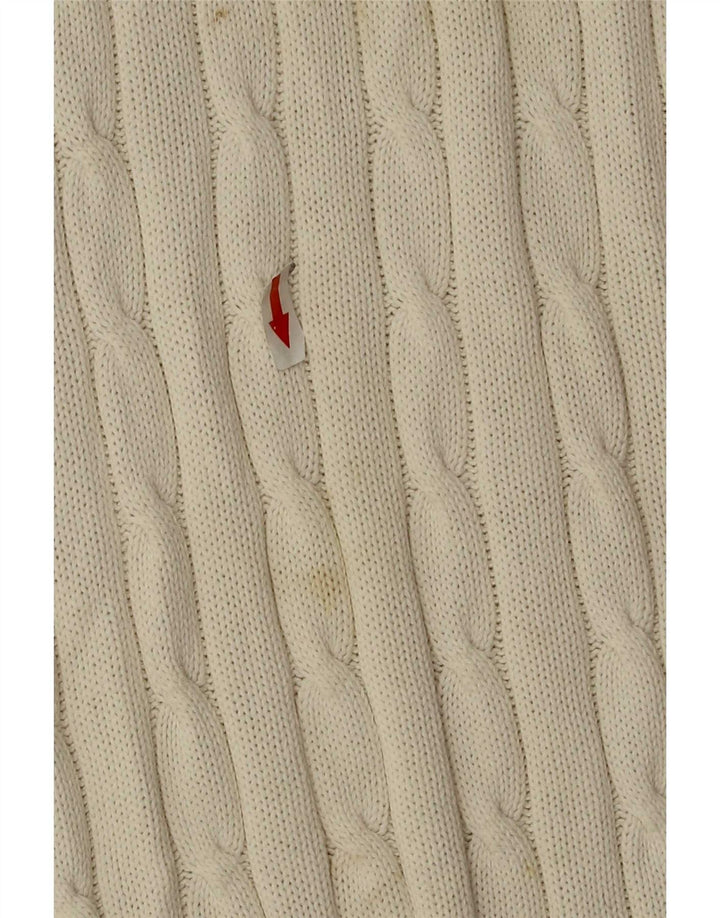 Męski sweter zapinany na zamek Tommy Hilfiger, duży, biały, bawełniany