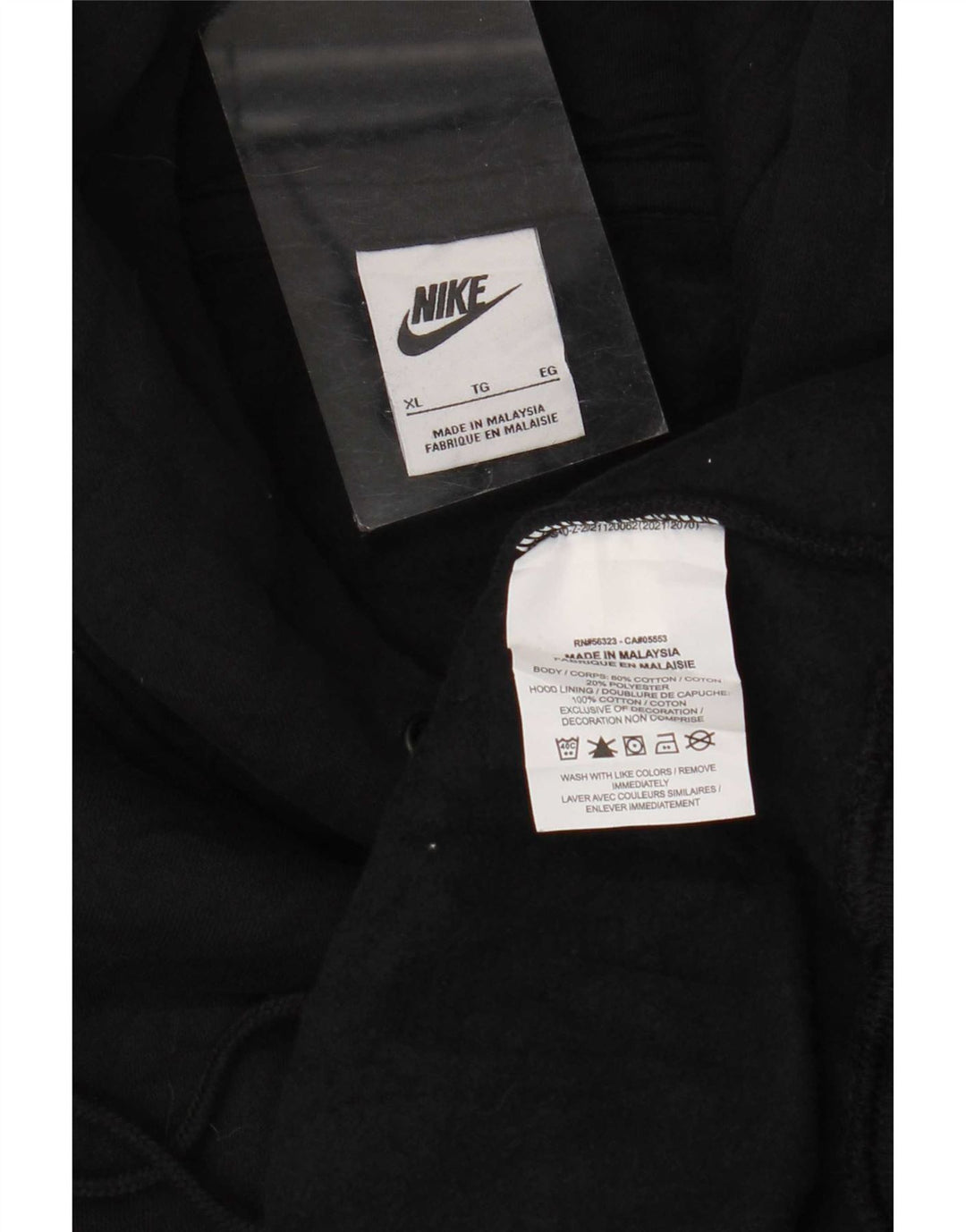 Męska bluza z kapturem Nike XL, czarna, bawełniana