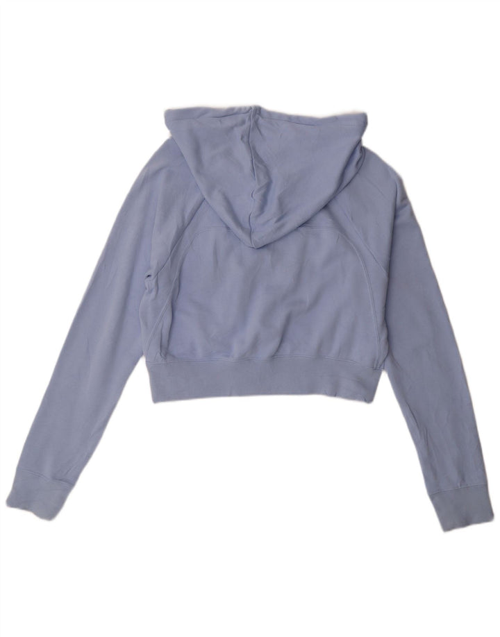 Damska bluza z kapturem Nike Crop Graphic UK 14, średnia niebieska bawełna