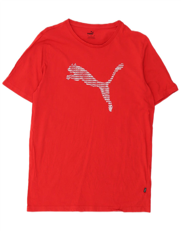 Męska koszulka z grafiką PUMA, bawełniana, średnia czerwona