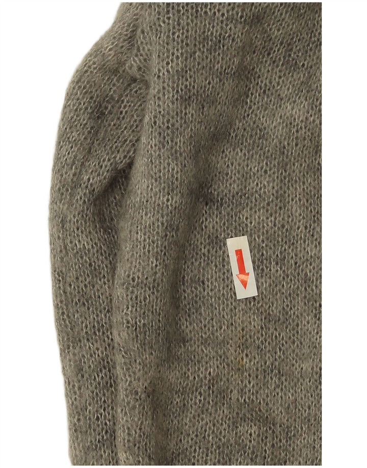 Sweter damski w stylu vintage, UK 14, średni szary