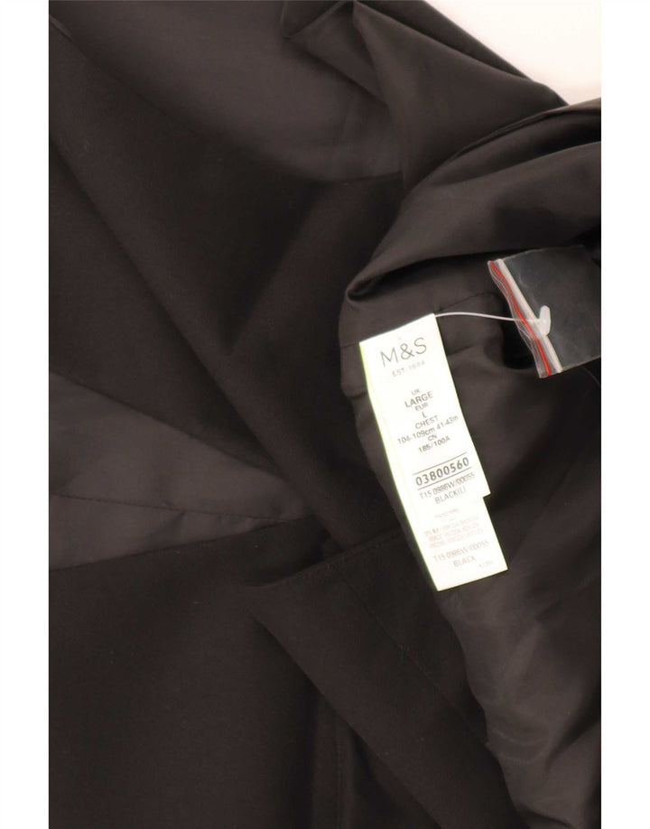 Marks & Spencer Męska kamizelka duża, czarna, poliestrowa