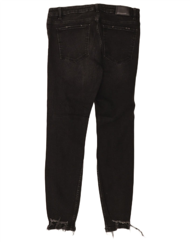 Damskie jeansy Zara w trudnej sytuacji, EU 40 Medium W30 L27, czarna bawełna