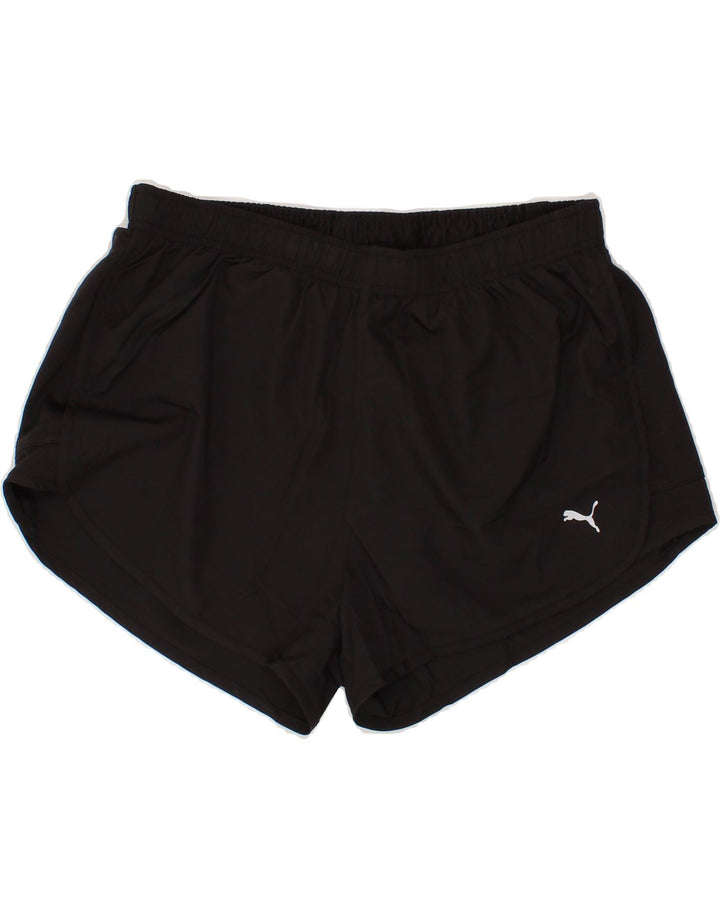 PUMA Womens Sport Shorts UK 14 Large  Black Polyester Vintage Puma and Second-Hand Puma from Messina Hembry 