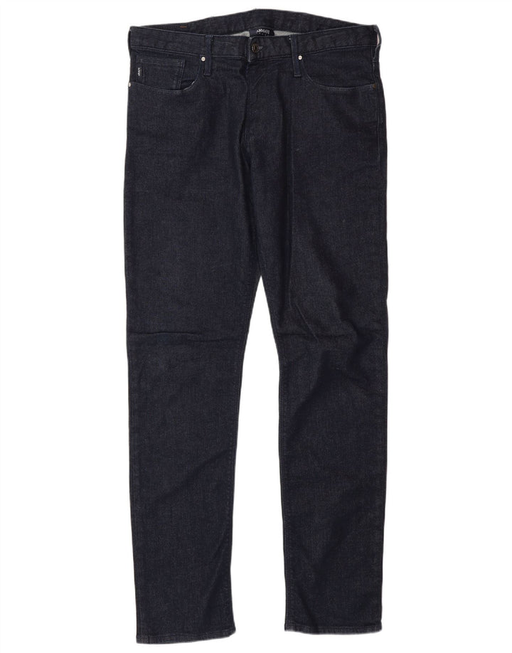 Męskie jeansy Armani Slim W32 L32 Granatowa bawełna
