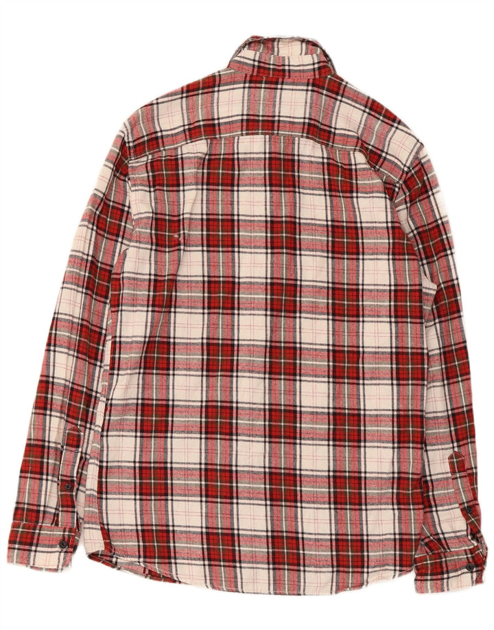 Męska koszula flanelowa Jack & Jones, bawełniana w czerwoną kratę
