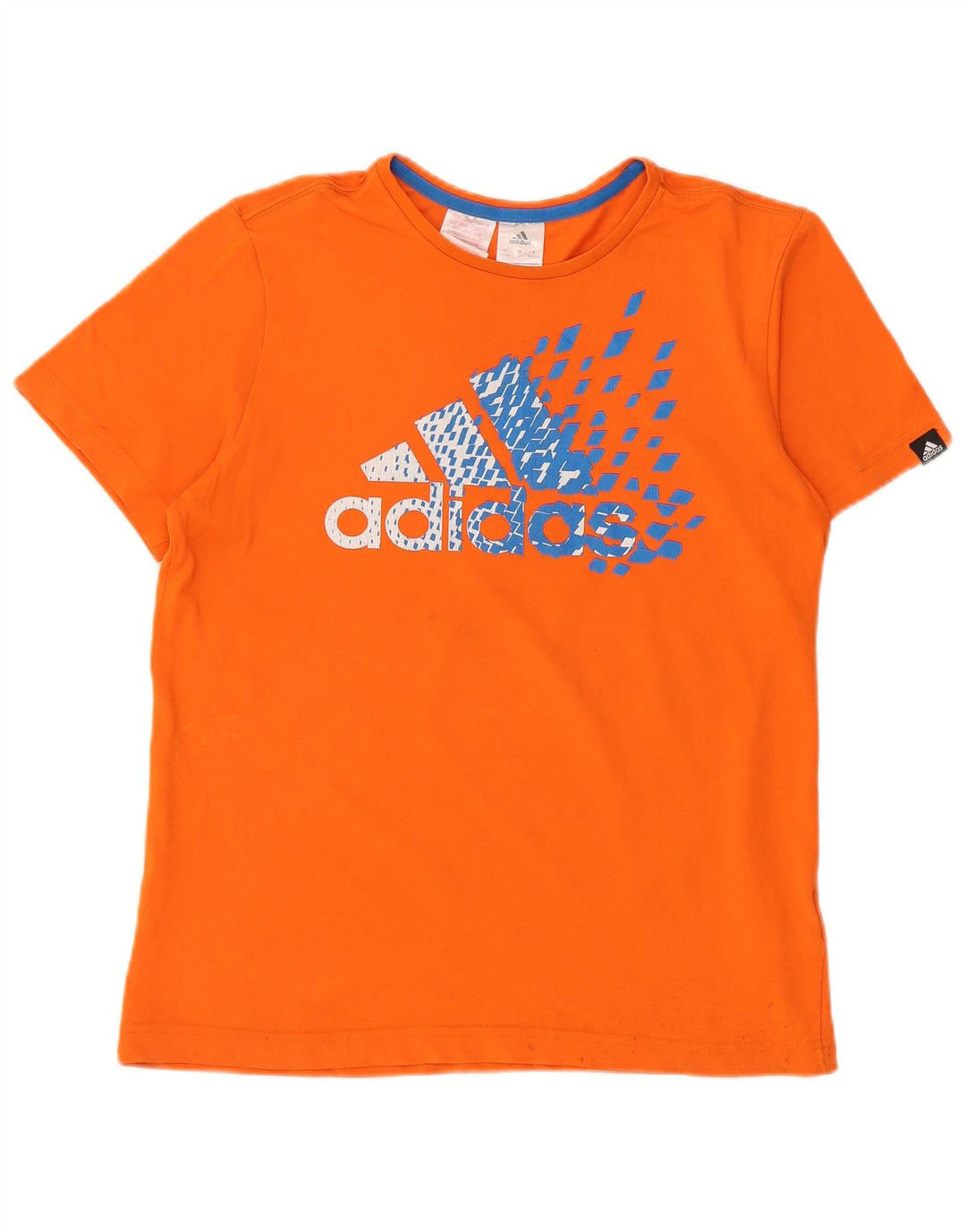 Chłopięcy T-shirt z grafiką ADIDAS, 13-14 lat, pomarańczowa, bawełniana