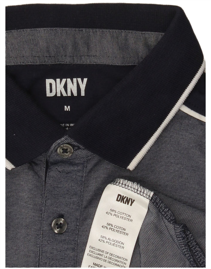 Męska koszulka polo DKNY, średnia, granatowa, bawełniana