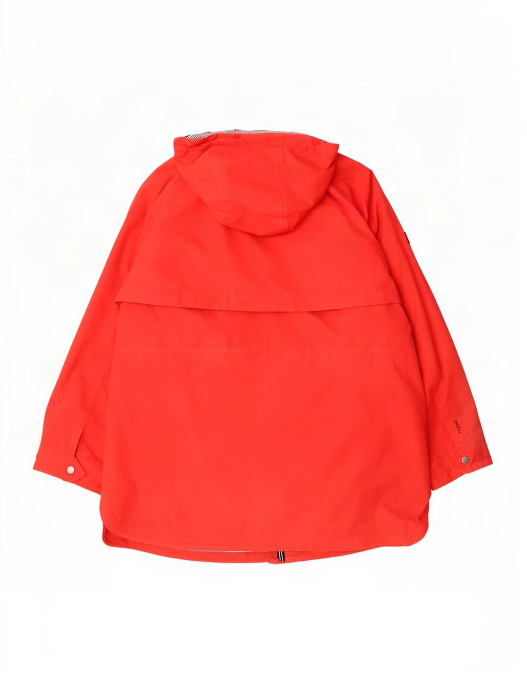 Damska kurtka przeciwdeszczowa Joules z kapturem, oversize UK 18 XL, czerwona bawełna