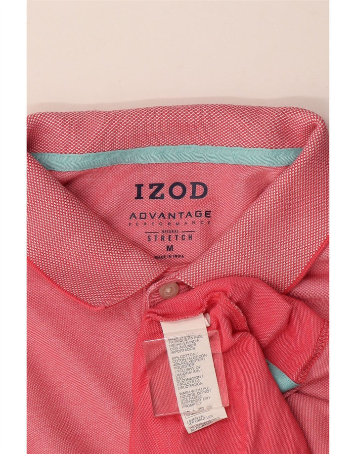 Męska koszulka polo IZOD, średnia, różowa, bawełniana