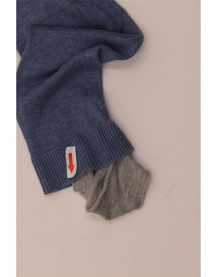 Męski sweter z dekoltem w serek Jack & Jones, średni niebieski