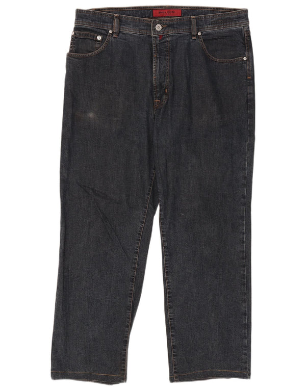 Męskie jeansy Pierre Cardin Dijon Straight W38 L27 Granatowa bawełna