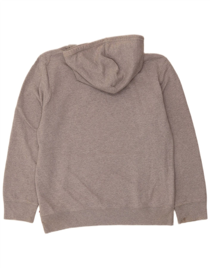 Męski sweter z kapturem z grafiką Levi's, duży, szary, bawełniany