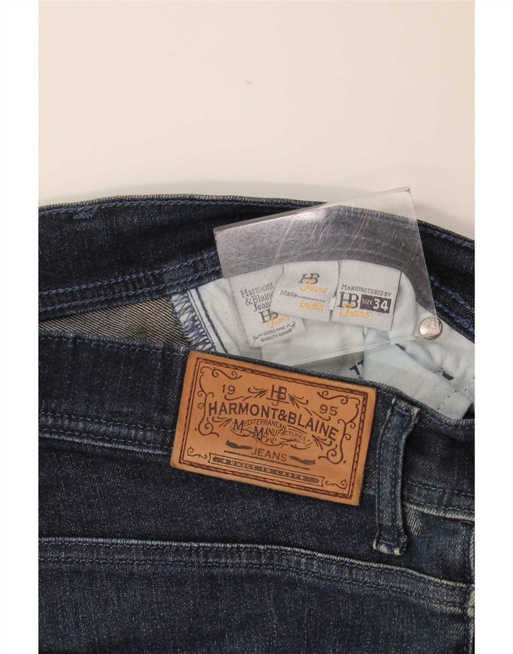 Harmont & Blaine Męskie jeansy slim W34 L29 Granatowa bawełna