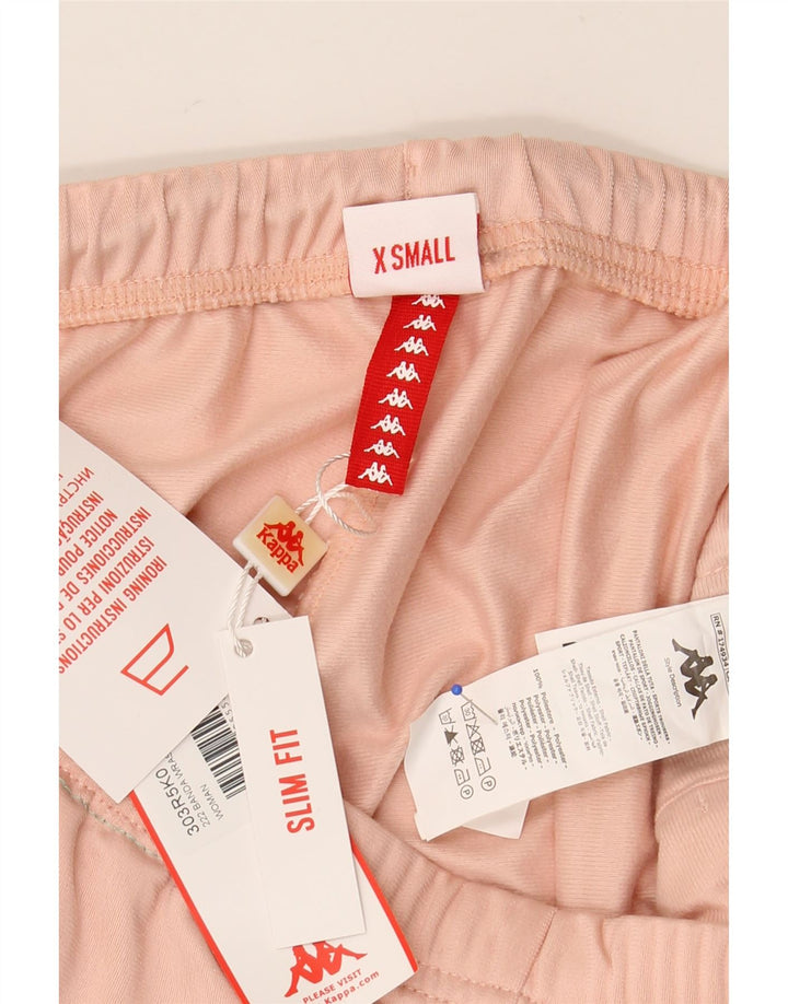 Damskie spodnie dresowe KAPPA z grafiką Joggers UK 6 XS Różowy blok kolorów