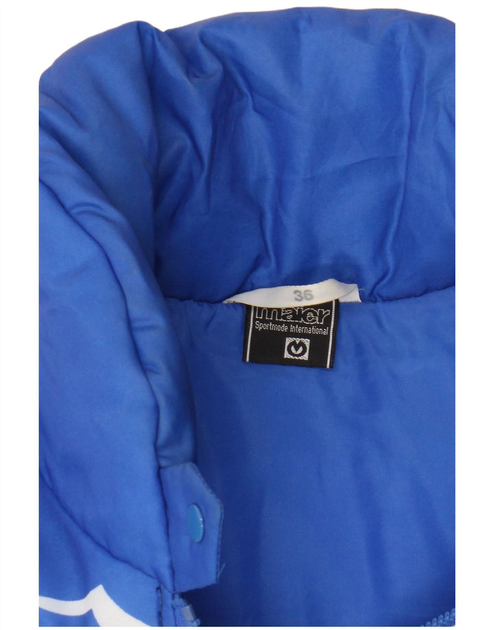 Damska kurtka wyściełana Maier EU 36 Mały niebieski poliamid z blokami kolorów