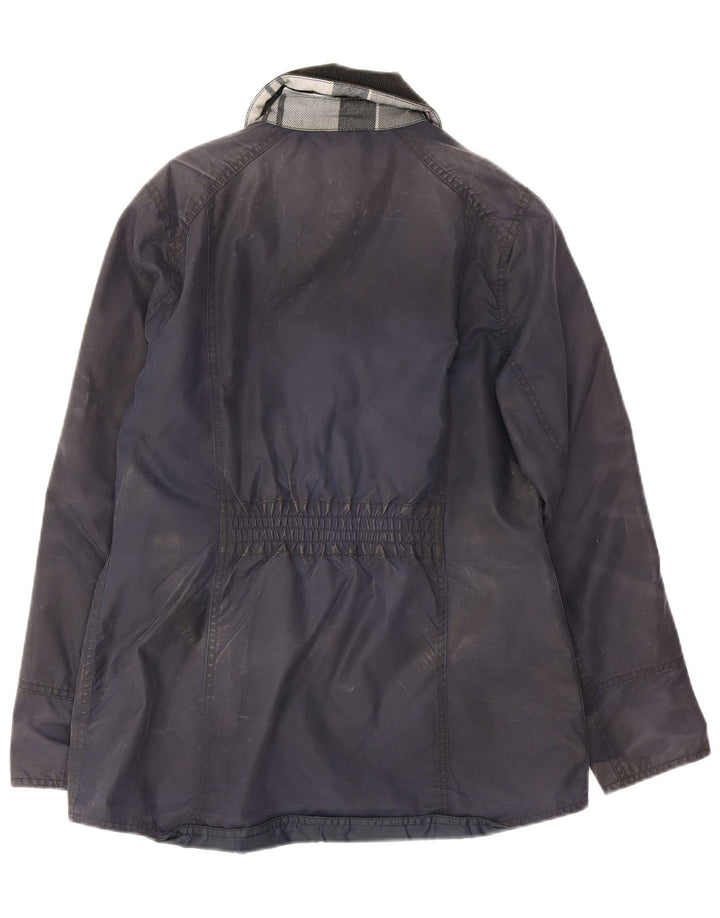 Kurtka damska Barbour z woskowanej bawełny UK 10, mała, granatowa, bawełniana
