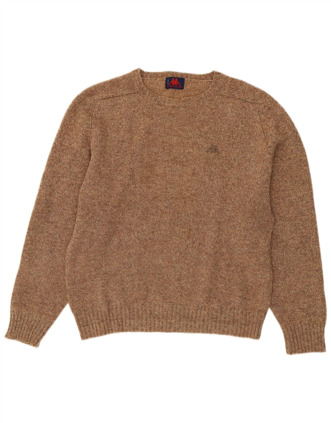 Sweter damski Kappa z okrągłym dekoltem UK 16, duży, brązowy, wełniany