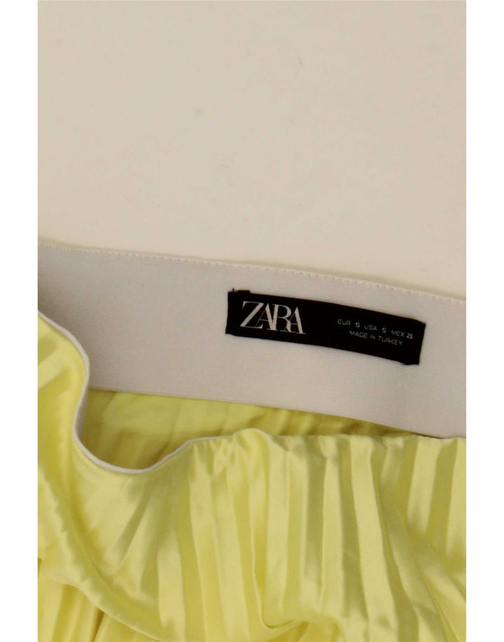 Spódnica plisowana damska Zara mała W31 żółta