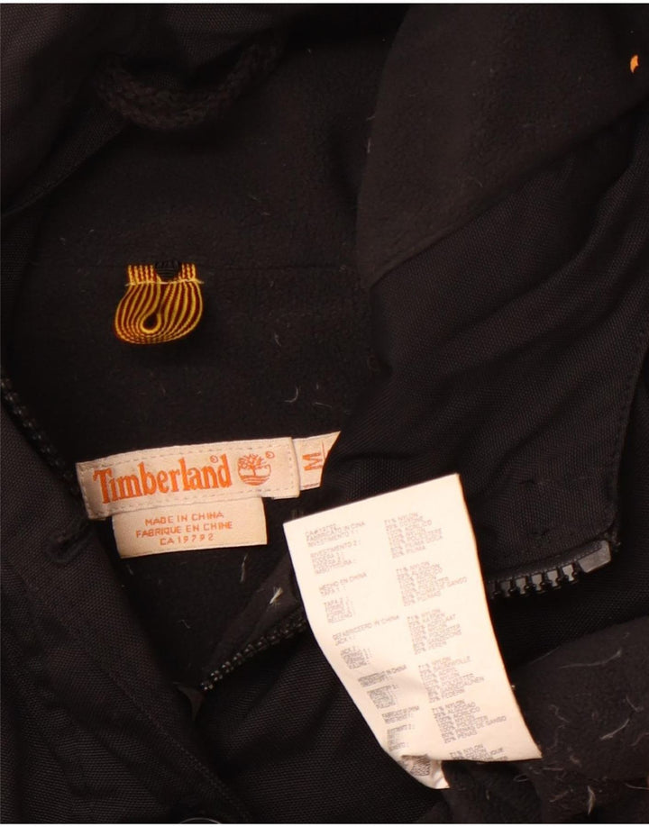 Damski ocieplany płaszcz z kapturem TIMBERLAND UK 14, średni czarny nylon