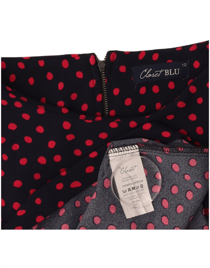 Damska sukienka podstawowa CLOSET UK 12 Średni granatowy poliester w kropki