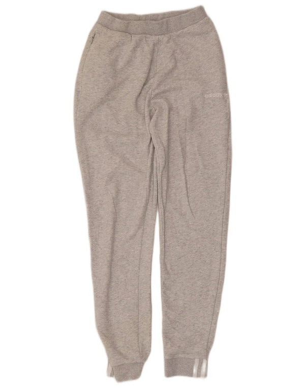 Damskie spodnie dresowe ADIDAS Joggers UK 6 XS Szara bawełniana nakrapiana