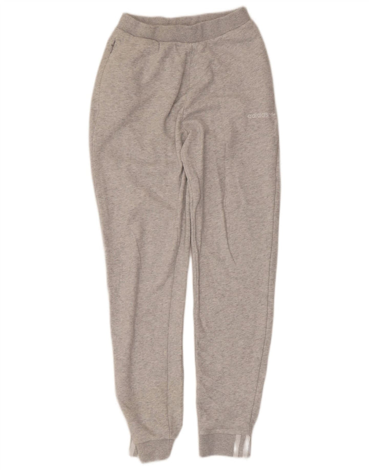 Damskie spodnie dresowe ADIDAS Joggers UK 6 XS Szara bawełniana nakrapiana